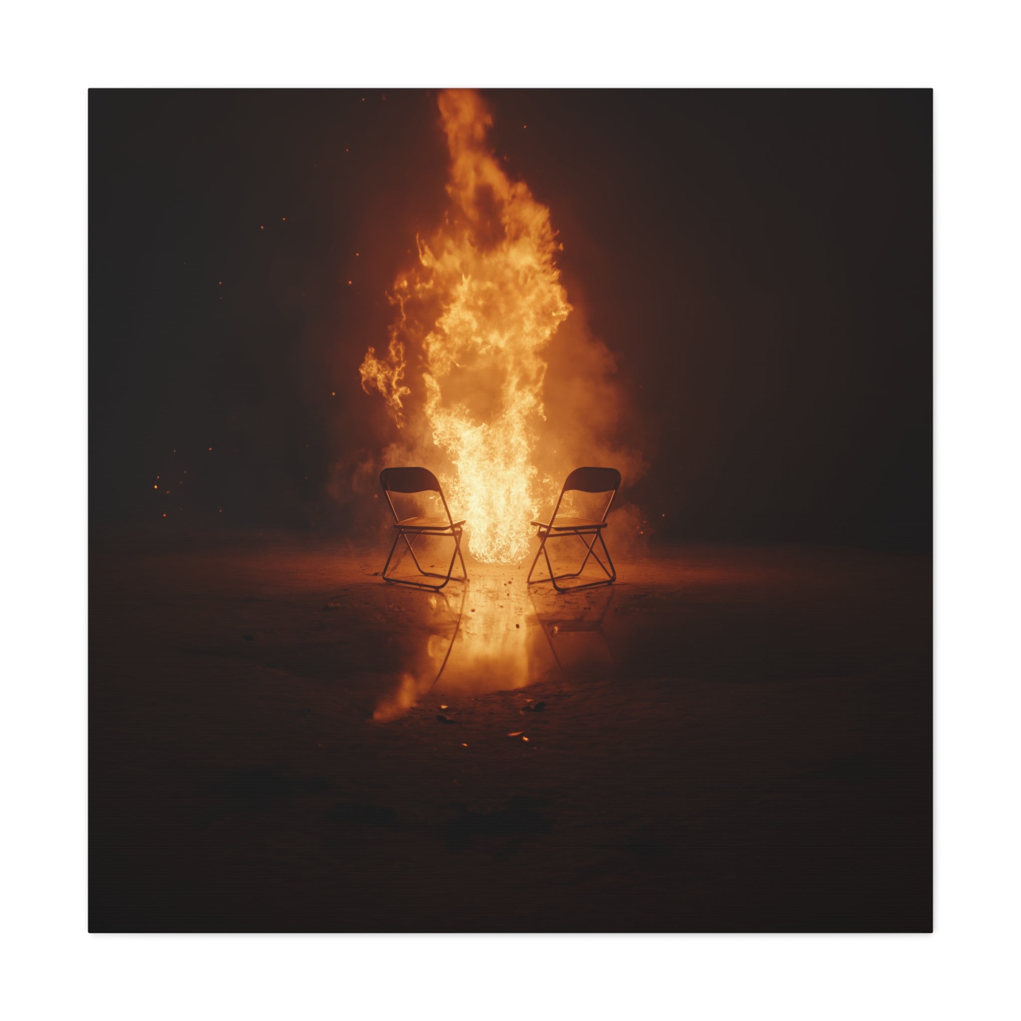 "Two" — Ember & Iron Canvas Art Piece